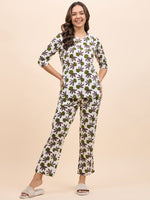 Kurta Pyjama Set in Green Fruit Print