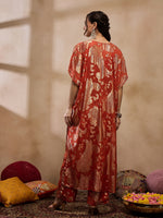 Kaftan with pants in Rust Color