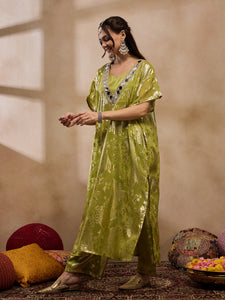 Kaftan with pants in Olive Color