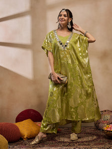 Kaftan with pants in Olive Color