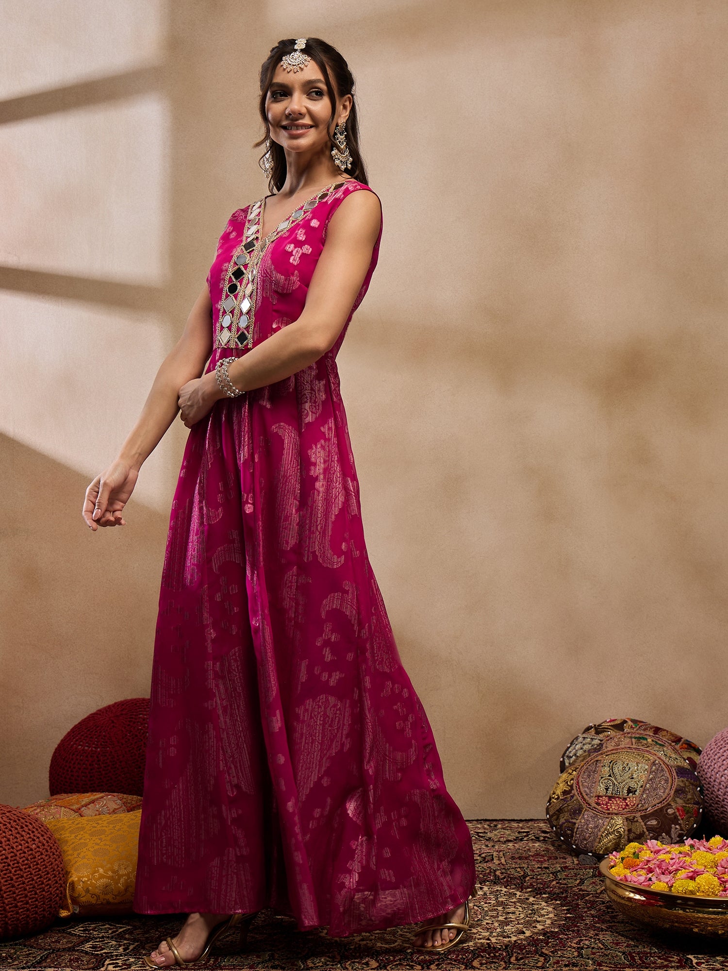 kalidar jumpsuit in Pink Color