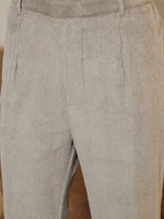 Waist Coat and Bell bottom Pants in Grey corduroy