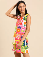 Kurta Shorts nightwear Set in multi color Print