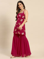 Sharara with kurta in Magenta