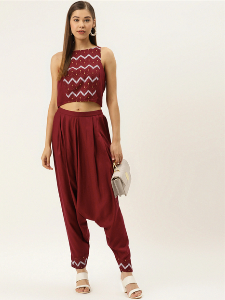 Shop Dhoti Pants With Crop Top for Women Online from India's Luxury  Designers 2024