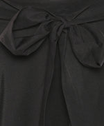 Overlap midi skirt in black