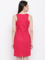 Incut sleeve Pencil mini dress in Red